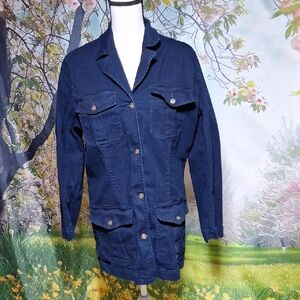 Liz Claiborne Dark Blue Utility Jacket